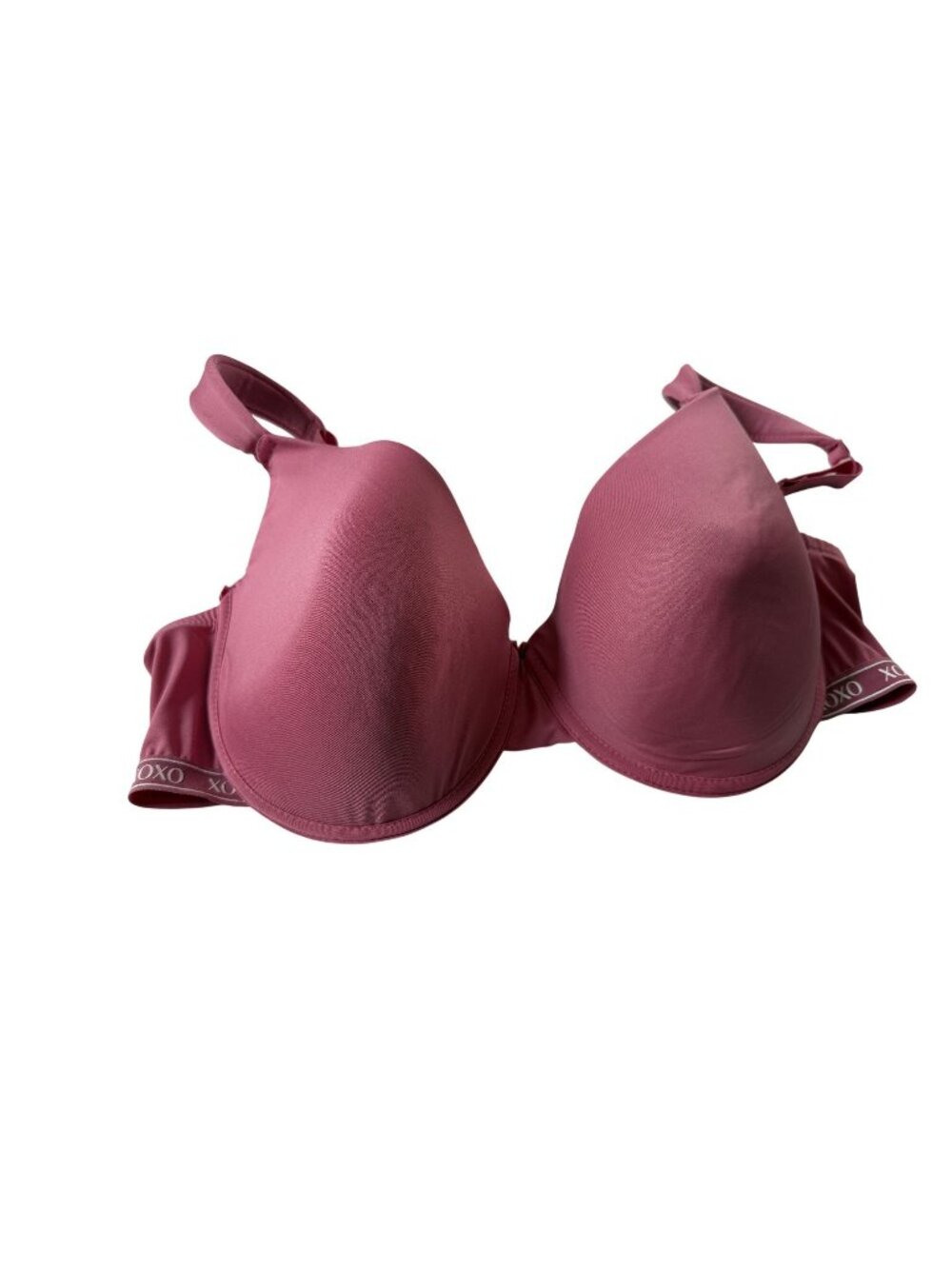 XOXO Women’s 42D Mauve Rose Smooth Molded Cup Underwire Bra Logo Band Romantic